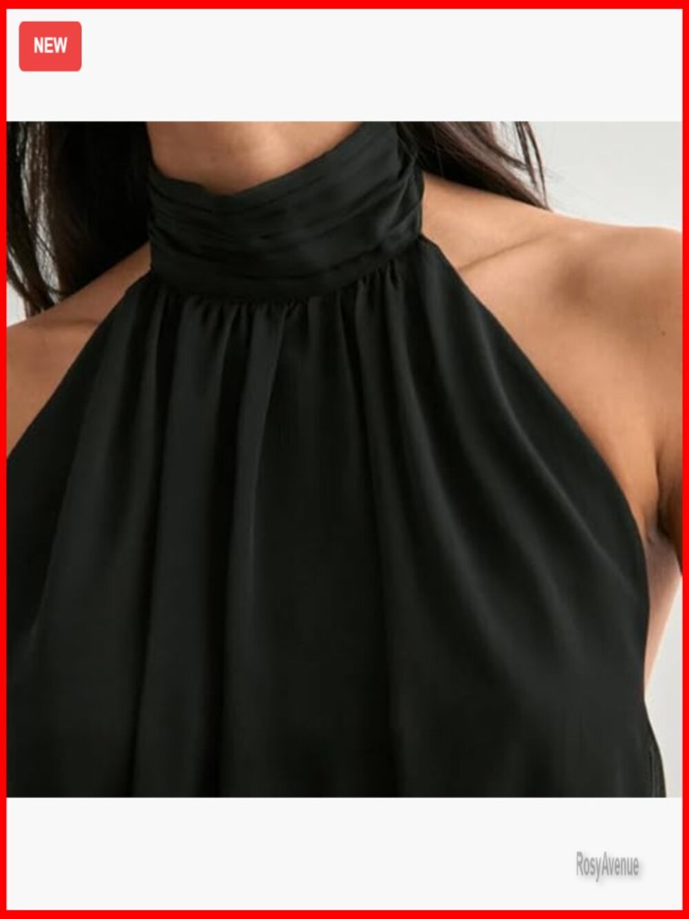 Women Y2K Backless Halter Top Fairy Ruffle Cami Sleeveless Peplum Tie Back Crop - Picture 2 of 4